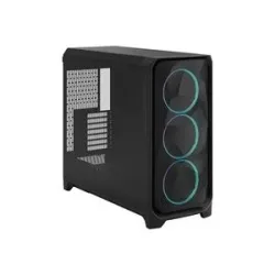Fractal Design FD-C-MES3X-04 Full Tower PC-Gehäuse Schwarz Staubfilter, Seitenfenster, Integrierte Beleuchtung