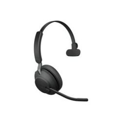 Jabra Evolve2 65 monaural On Ear Headset Bluetooth® Mono Schwarz Lautstärkeregelung, Batterieladeanzeige,