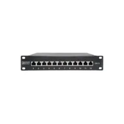 Digitus DN-91612S 12 Port Netzwerk-Patchpanel 254 mm (10) CAT 6 1 HE Mehrfarbig Bestückt