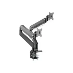 Digitus Monitorhalterung DA-90427 2 Display(s) 38,1 cm (15) - 88,9 cm (35) Schwarz Ausziehbar, Drehbar,