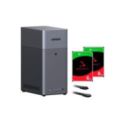 UGREEN DH2300 + 2x 6 TB Seagate IronWolf HDD Bundle, NAS