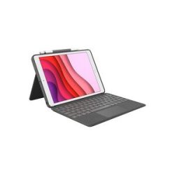 Logitech Combo Touch Tablet-Tastatur mit BookCover Passend für Marke: Apple iPad (7. Generation)