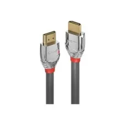 LINDY HDMI Anschlusskabel HDMI-A Stecker, HDMI-A Stecker 7.50 m Grau 37875 4K UHD HDMI-Kabel