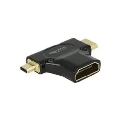 Delock HDMI-A Buchse > HDMI-Mini C + HDMI-Micro D Stecker, Adapter
