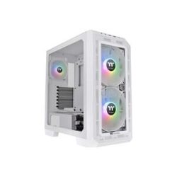 Thermaltake CA-1P6-00M6WN-00 Midi-Tower PC-Gehäuse Weiß LCS Kompatibel, Seitenfenster, Für DIY Wasserkühlung geeignet,