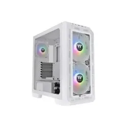 Thermaltake CA-1P6-00M6WN-00 Midi-Tower PC-Gehäuse Weiß LCS Kompatibel, Seitenfenster, Für DIY Wasserkühlung geeignet,