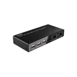 LINDY 2 Port KVM Switch HDMI 4K60, USB 2.0 & Audio 2 Port KVM-Umschalter HDMI 4096 x 2160 Pixel