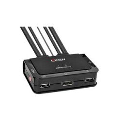 LINDY - 42344 TastaturVideoMaus (KVM)-Switch Rack-Einbau Schwarz