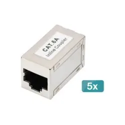 Digitus DN-93905-5 RJ45 Kupplungsgehäuse Polzahl Sensoren 8 Silber 5 St.