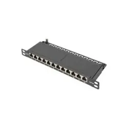 Digitus DN-91612S-SL-EA 12 Port Patch-Panel 254 mm (10) CAT 6a 0.5 HE Mehrfarbig Bestückt