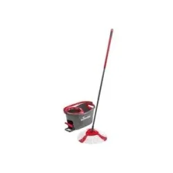 vileda - Turbo EasyWring & Clean Box - Wischmop-Set, One Size, Rot Bunt