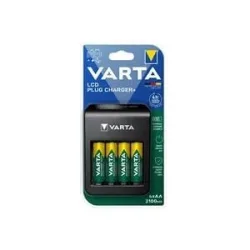 VARTA LCD Plug Charger 56706 57687101441 avec 4x AA, 2100mAh