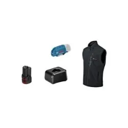 Bosch Professional 06188000G9 Beheizbare Weste GHV 12+18V XA Kleider-Größe: 3XL Schwarz