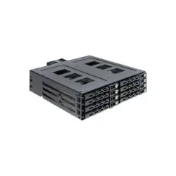 Delock 5.25? Wechselrahmen für 8 x 2.5? SATA oder SAS HDD / SSD mit Schloss, Einbaurahmen