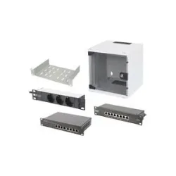 Digitus DN-10-SET-1 10 Zoll Netzwerkschrank 6 HE Lichtgrau (RAL 7035)