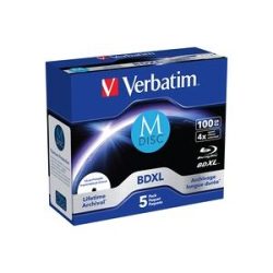 VERBATIM BD-R Jewel 100GB 43834 M-Disc IJ printable 5pcs