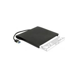 Delock Externes Gehäuse für 5.25? Ultra Slim SATA Laufwerke 9,5 mm zu USB Typ-A Stecker, Laufwerksgehäuse