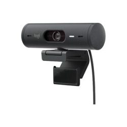 Logitech Brio 500 Full HD-Webcam Klemm-Halterung, Stereo-Mikrofon, Integrierte Abdeckblende