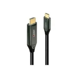 LINDY USB-C® Adapterkabel USB-C® Stecker, HDMI-A Stecker 1.00 m Schwarz 43367 8K UHD HDMI-Kabel