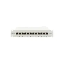 Digitus DN-91612S-EA-G 12 Port Netzwerk-Patchpanel 254 mm (10) CAT 6a 1 HE Mehrfarbig Bestückt