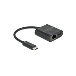 Delock Adapter USB-C > Gigabit LAN, mit PD Anschluss