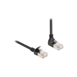 Delock Patchkabel RJ-45 Cat.6a S/FTP, Slim 90° gewinkelt