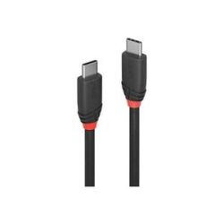 LINDY USB-Kabel USB 3.2 Gen2x2 USB-C® Stecker, USB-C® Stecker 1.50 m Schwarz beidseitig verwendbarer Stecker 36907