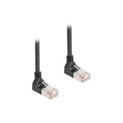 Delock Patchkabel RJ-45 Cat.6a S/FTP, Slim 90° gewinkelt