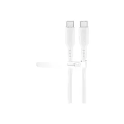Goobay USB 2.0 Silikonkabel weiß, USB-C Stecker > USB-C Stecker
