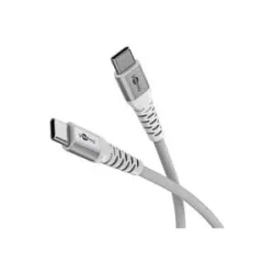 Goobay Supersoftes USB 2.0 Textilkabel, USB-C Stecker > USB-C Stecker