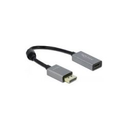 Delock 66436 DisplayPort / HDMI Adapter [1x DisplayPort Stecker - 1x HDMI-Buchse] Schwarz, Grau 0.20 m