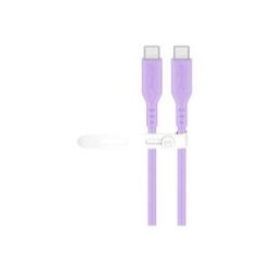 Goobay USB 2.0 Silikonkabel lila, USB-C Stecker > USB-C Stecker