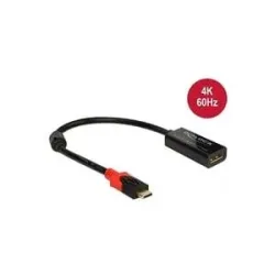 DeLock - Adapter DisplayPort - USB Type-C, Rot Bunt, One Size