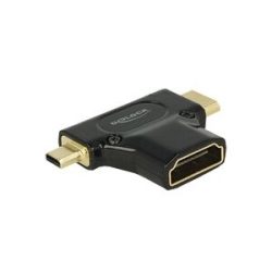 Delock HDMI-A Buchse > HDMI-Mini C + HDMI-Micro D Stecker, Adapter