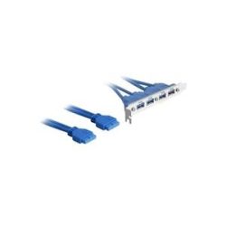 Delock 2 x USB 3.0 19-pin - 4 x USB 3.0-A PC-Slotblech 1 St.