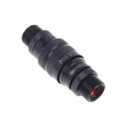 Alphacool Eiszapfen Schnellverschlusskupplungsset mit Doppel Schottverschraubung G1/4 IG - Deep Black, Verbindung