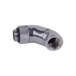 Alphacool HF Winkeladapter Doppel-45° drehbar G1/4 AG auf G1/4 IG - Chrome, Verbindung