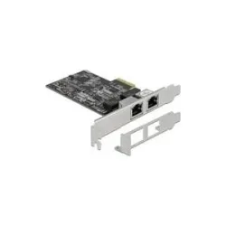 Delock PCI Express x2 Karte auf 2 x RJ45 2,5 Gigabit LAN RTL8125, LAN-Adapter
