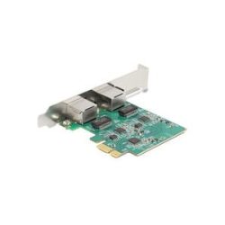 Delock Netzwerkkarte 2x RJ45 2.5 Gbps PCI-Express x1