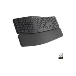 Logitech ERGO K860 Kabellos Tastatur Deutsch, QWERTZ Schwarz Geteilte Tastatur, Ergonomisch, Handballenauflage,