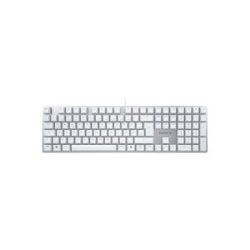 CHERRY KC 200 MX Kabelgebunden Tastatur Deutsch, QWERTZ, Windows® Weiß, Silber