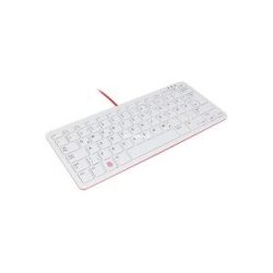 Raspberry Pi® Raspberry Tastatur weiß USB-Tastatur Deutsch, QWERTZ, Windows® Weiß-Rot USB-Hub