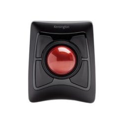 Kensington Expert Dual Kabellose Ergonomische Trackball-Maus K72359WW Optisch Scroll Ring Für Rechts- und Linkshänder Bluetooth/USB-A Nano Receiver Schwarz
