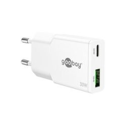 Goobay USB-C PD GaN Dual-Schnelladegerät Slim 30 W
