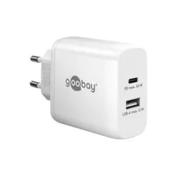 Goobay USB-C Dual-Schnellladegerät, PD, GaN, 65 Watt