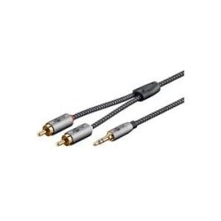 Goobay Plus Audio Adapterkabel AUX 3,5mm Klinke > Stereo-Cinch Stecker
