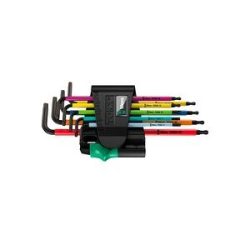 Wera 967 SPKL/9 Multicolour Innen-TORX, TORX BO Winkelschraubendreher-Set T 8, T 9, T 10, T 15, T 20, T 25, T 27, T 30,