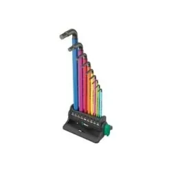 Wera 950/9 Hex-Plus Multicolour 3 Innen-Sechskant Winkelschraubendreher-Set 1.5 mm, 2 mm, 2.5 mm, 3 mm, 4 mm, 5 mm, 6