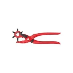 Revolverlochzange Gesamt-L.220mm Öffnungsfeder rot pulverbesch.