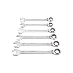 Hazet 606/6-1 Knarren-Ring-Maulschlüssel-Satz 6teilig Schlüsselweite (Metrisch) 21 - 32 mm